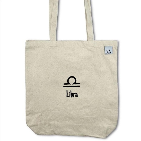 Libra astrology / zodiac embroidered tote bag - Picture 1 of 3